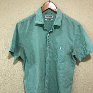 Express - Unisex button down shirt Medium Light Green
